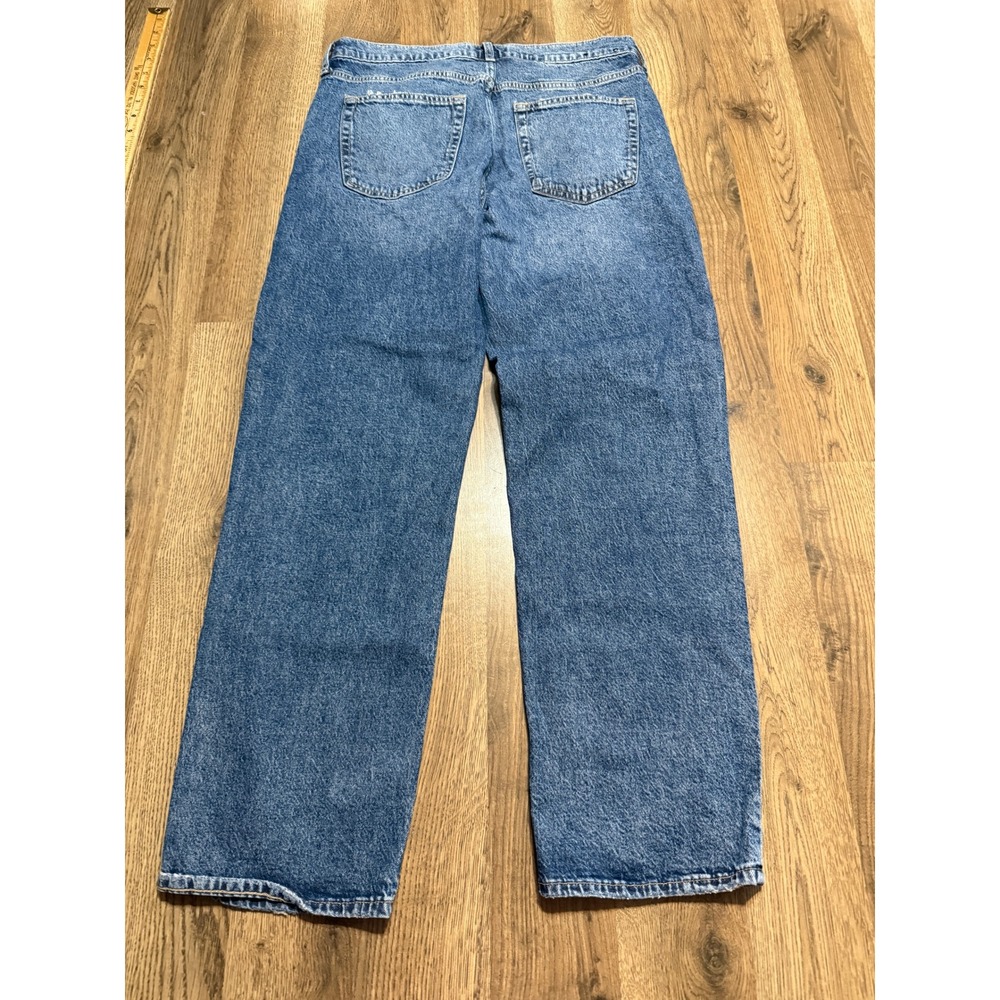 GAP Jeans Women Size 8/29R Blue Denim Jeans High Rise Straight Leg  90s Loose - Picture 2 of 12